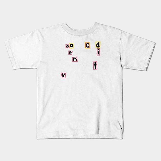 Vaccinated Typography Kids T-Shirt by ellenhenryart
